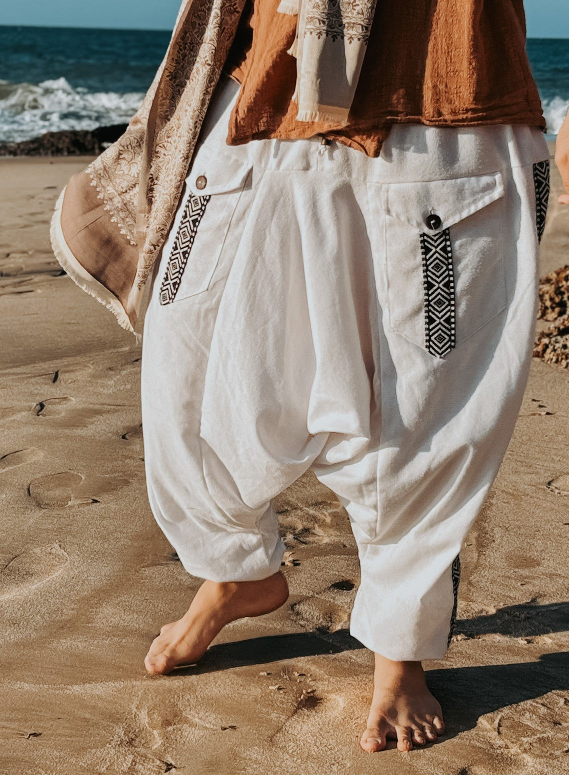 Calça Aladim  - Linho Branco