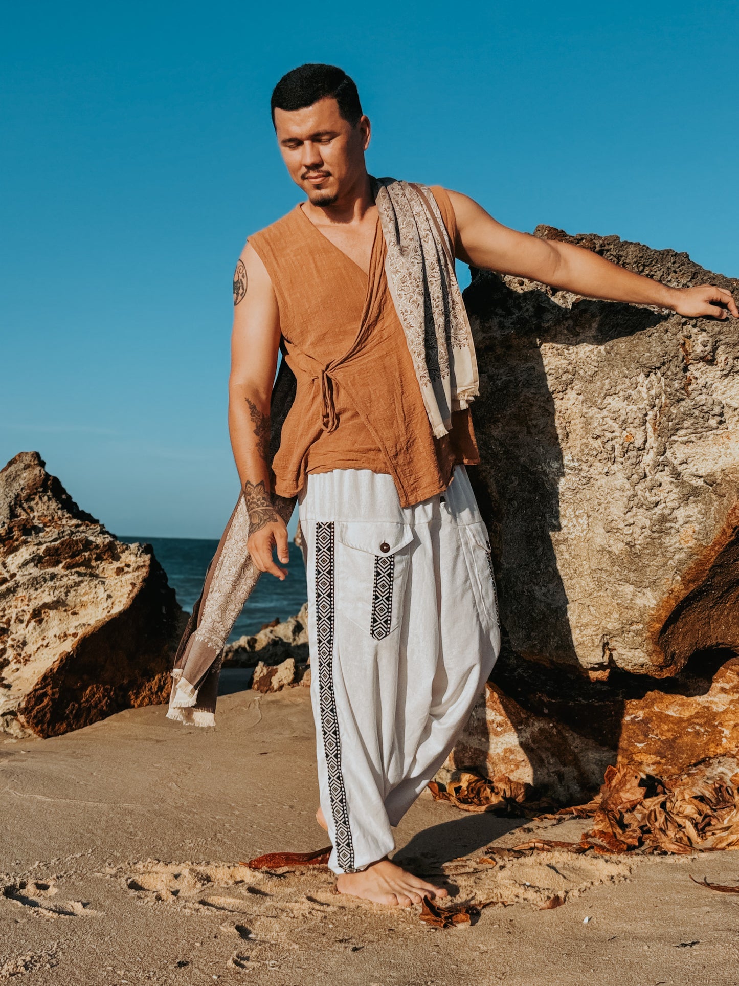 Calça Aladim  - Linho Branco