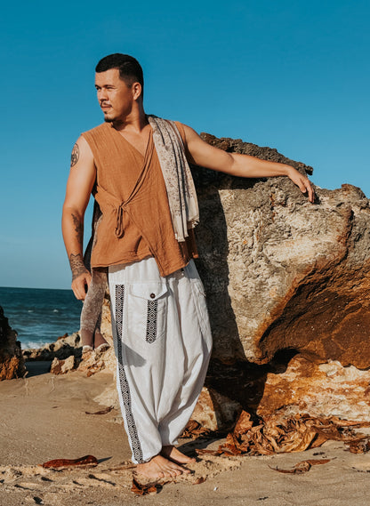 Calça Aladim  - Linho Branco