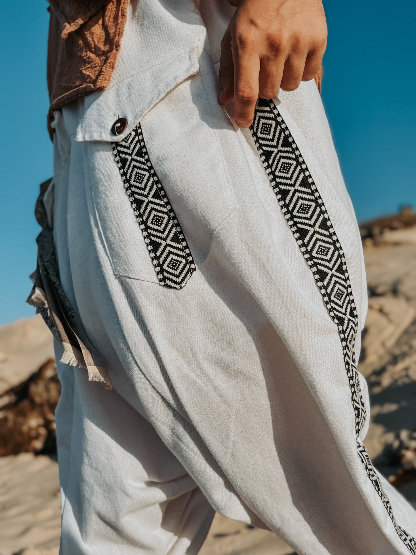 Calça Aladim  - Linho Branco