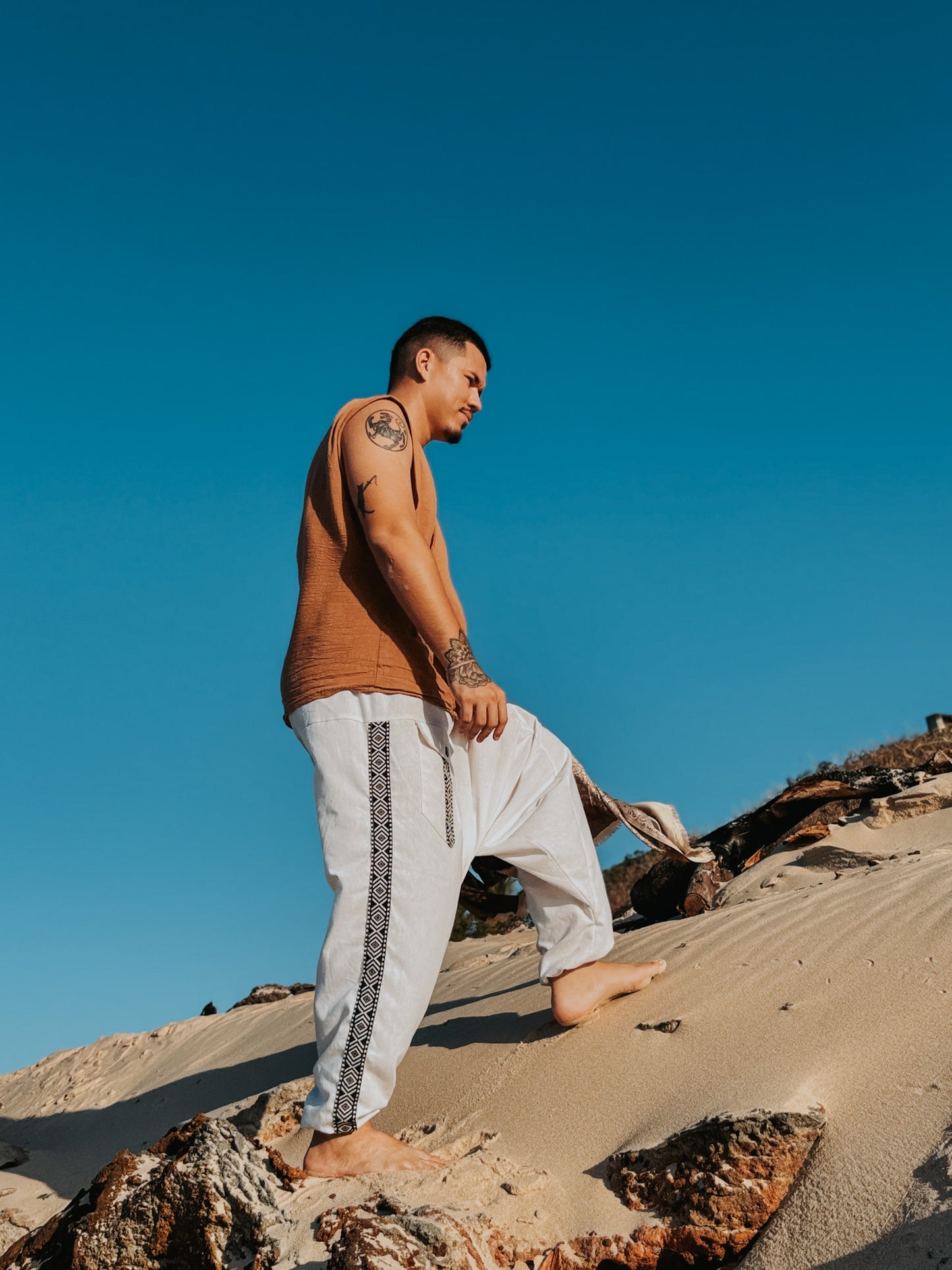 Calça Aladim  - Linho Branco