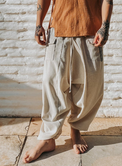 Goa Shiva Pants - Raw Linen