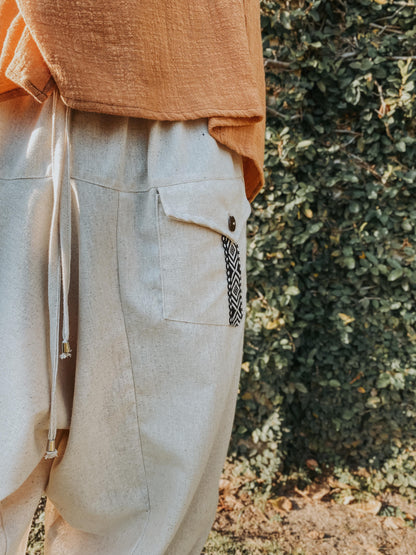 Goa Shiva Pants - Raw Linen