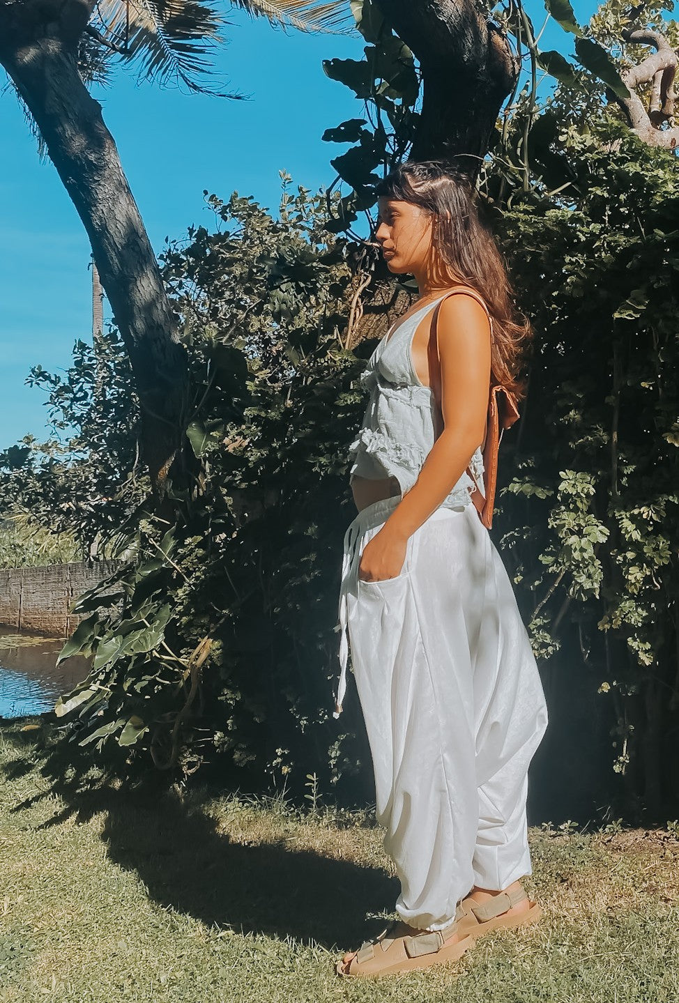 Calça Goa Shiva - Linho Branco