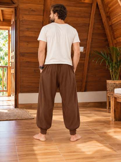Hindu Pants in Cotton Fabric - Ivory