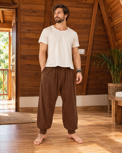 Hindu Pants in Cotton Fabric - Ivory