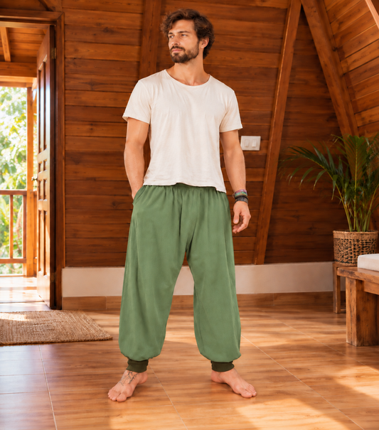 Calça Hindu - Verde Alecrim Ecológico PP (Bazzar)