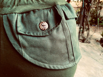 Calça Hindu com Cartucheira - Verde Escuro