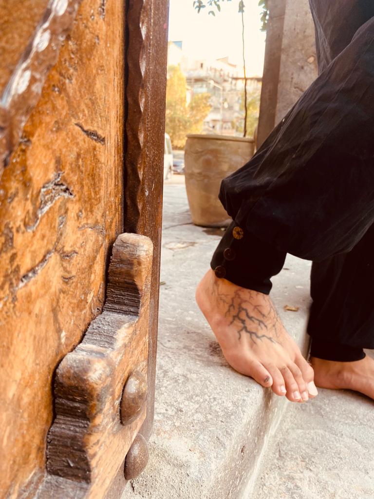 Calça Hindu -Tecido de Algodão Preto (Bazzar)