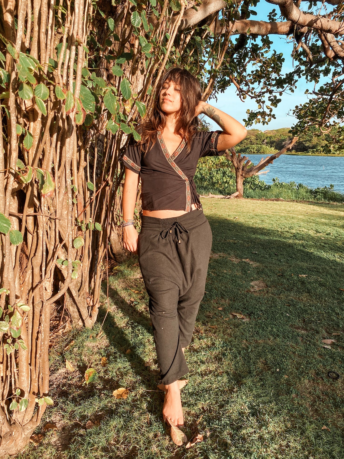 Kimono Zen - Preto com Fita Turca