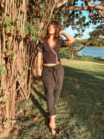 Kimono Zen - Preto com Fita Turca
