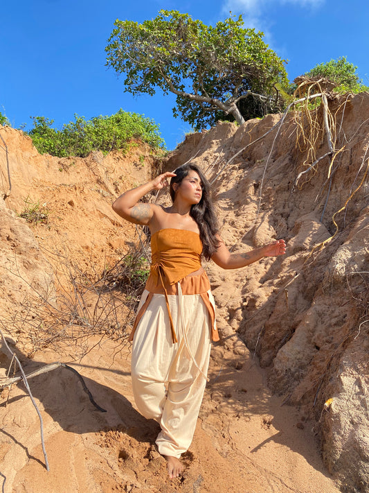 Calça Om - Bege com Terra