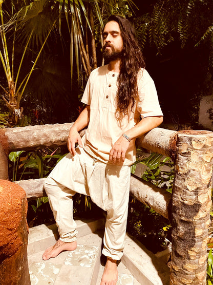 Calça Om Shiva - Linho Cru