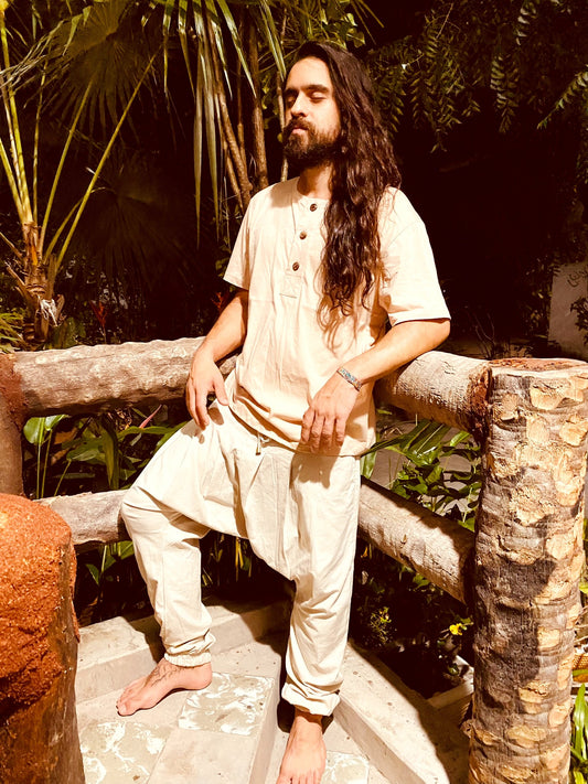 Calça Om Shiva - Linho Cru