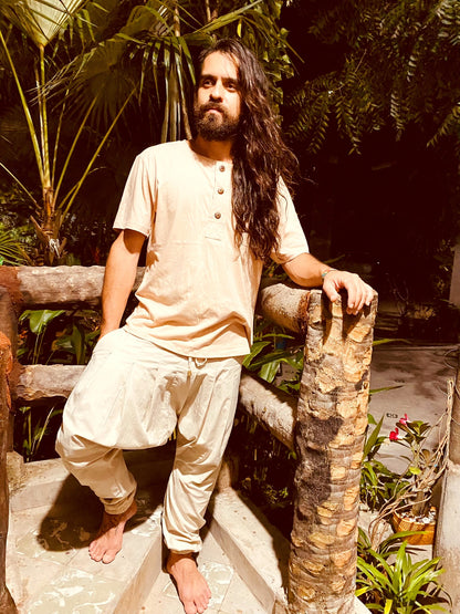 Calça Om Shiva - Linho Cru