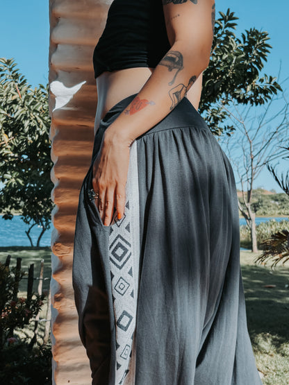 Calça Thai Ganesha - Chumbo