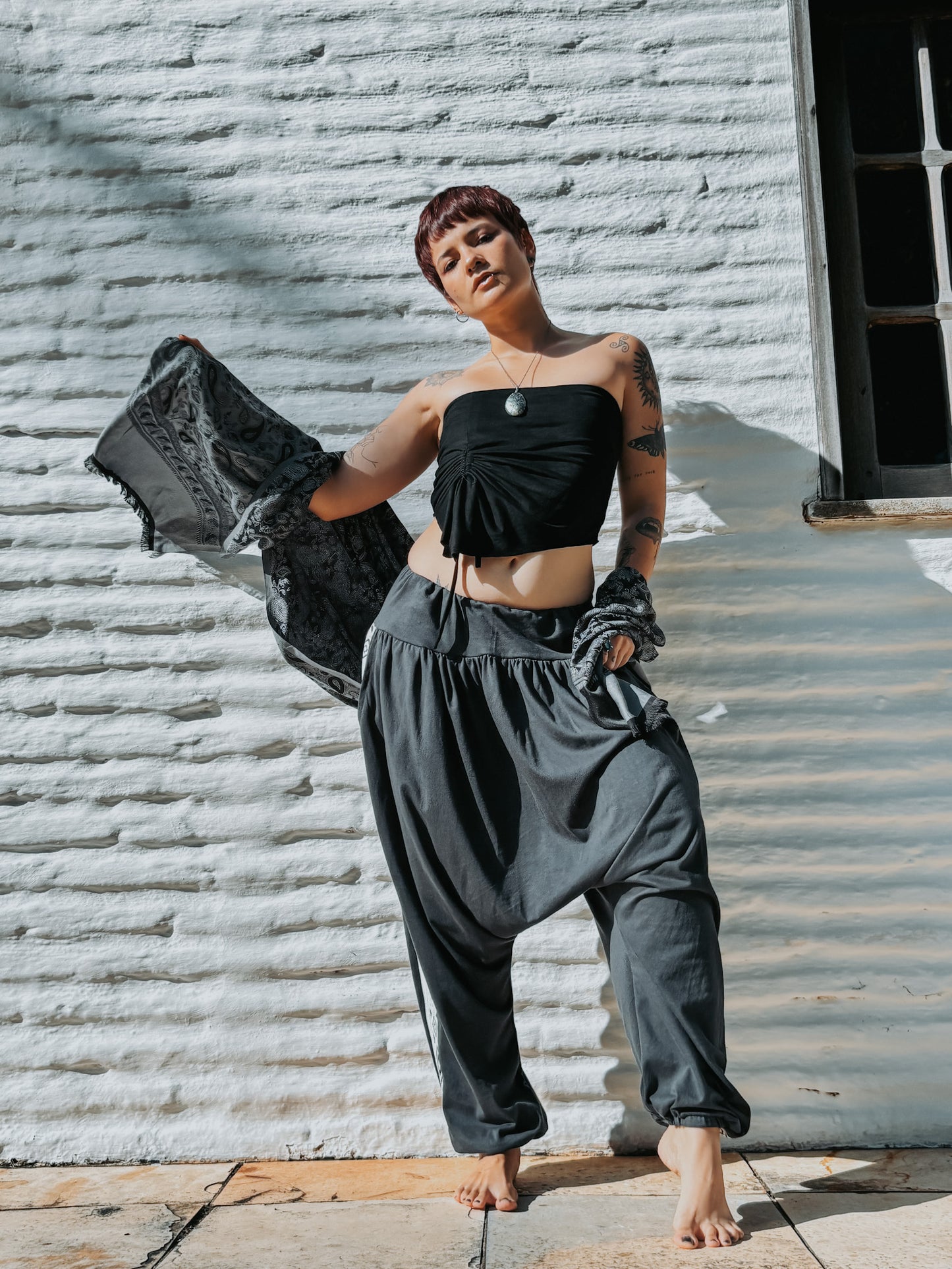 Calça Thai Ganesha - Chumbo