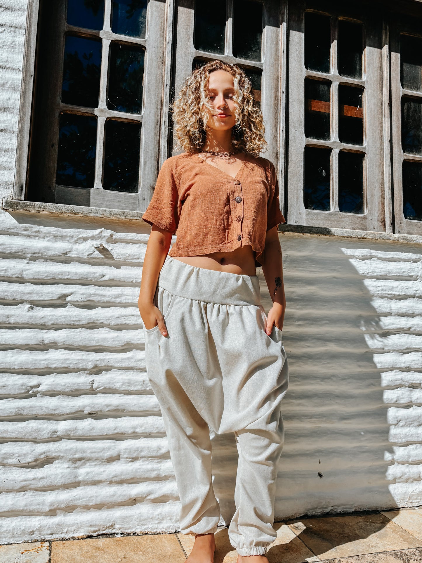 Calça Thai Shiva - Linho Cru