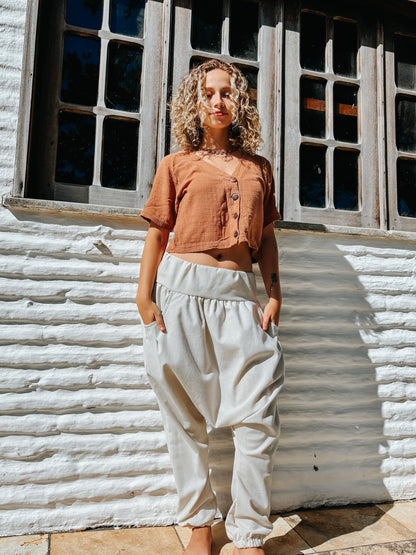 Calça Thai Shiva - Linho Cru