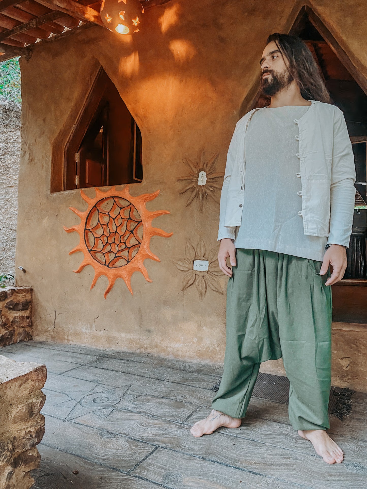 Calça Thai Shiva - Linho Verde