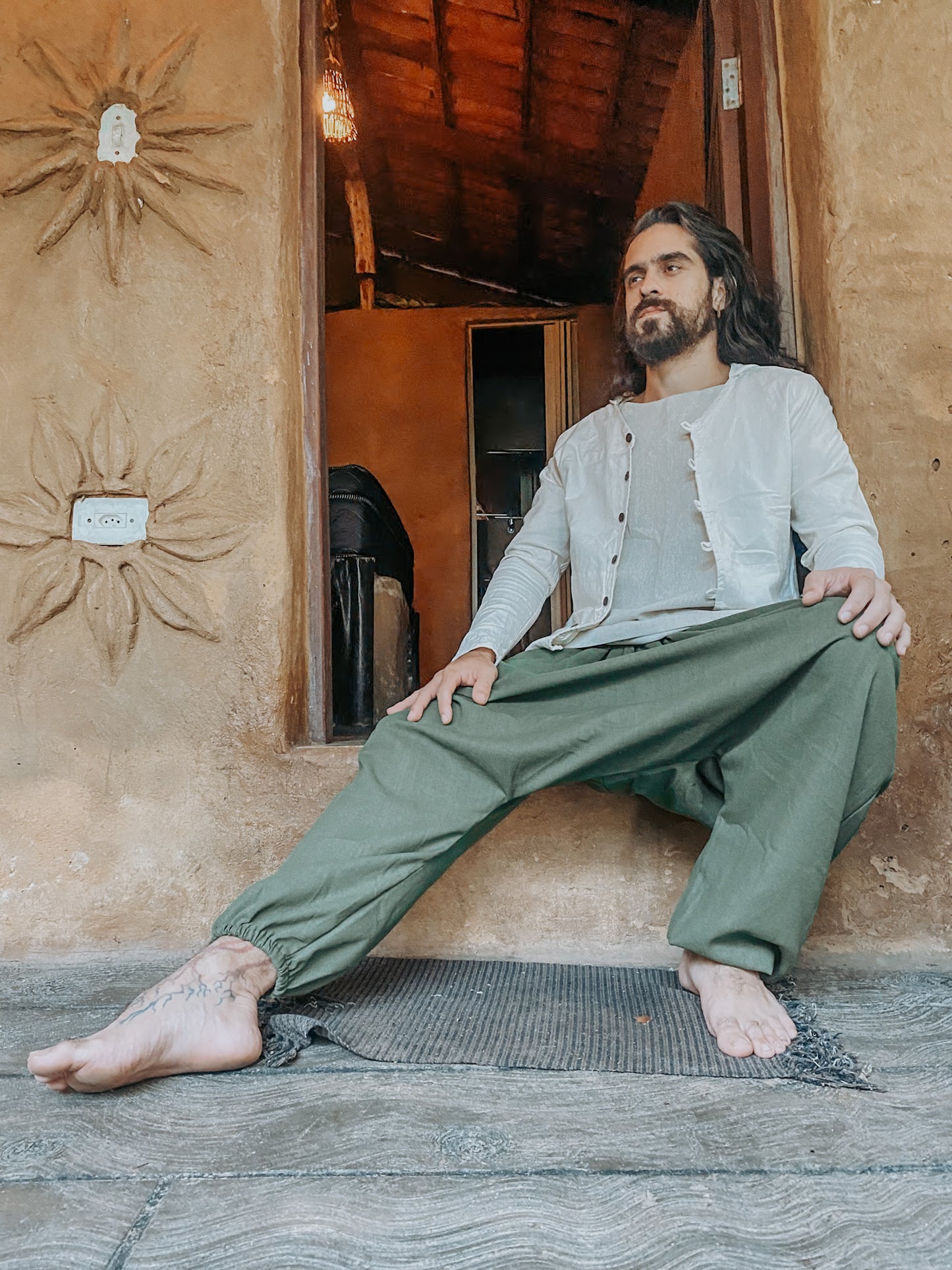Calça Thai Shiva - Linho Verde