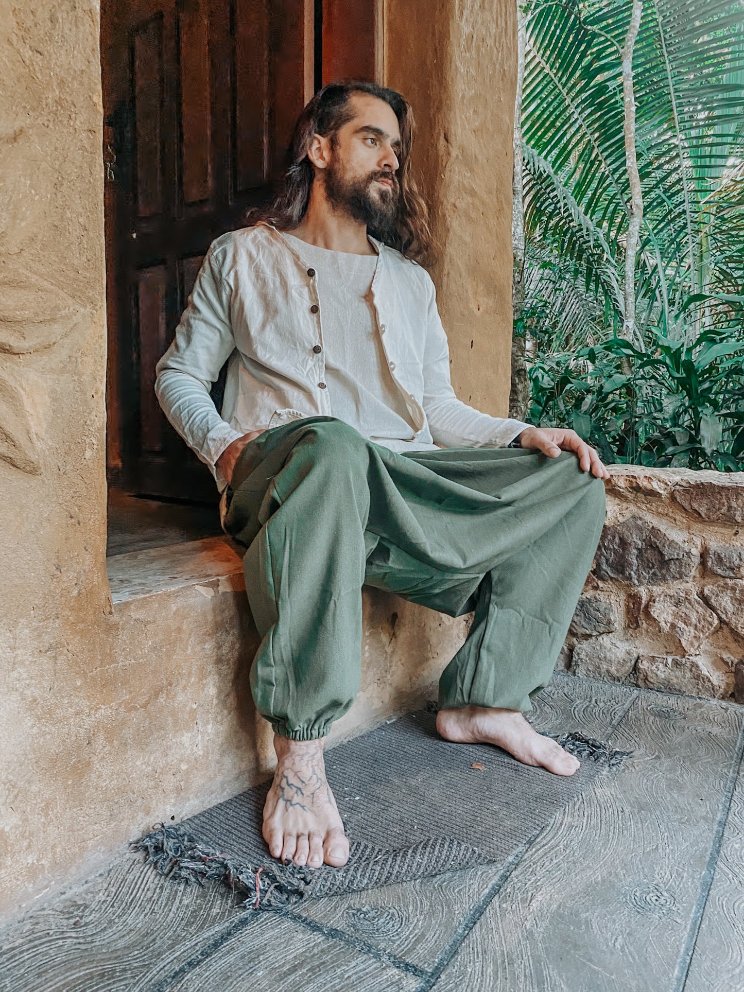 Calça Thai Shiva - Linho Verde