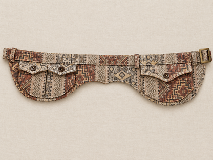 Cartridge Bag with Triple Pocket - Ethnic Jacarde