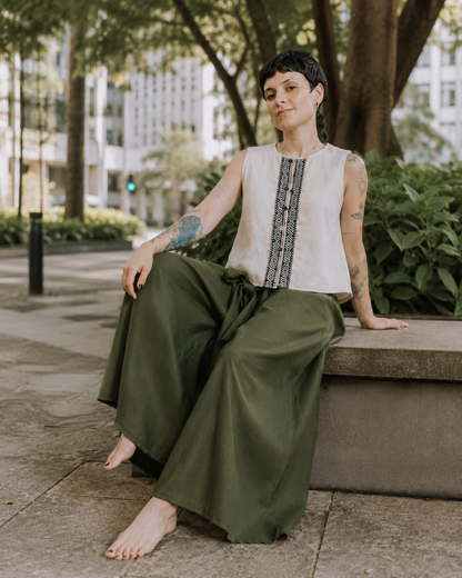Calça Zen - Linho Verde