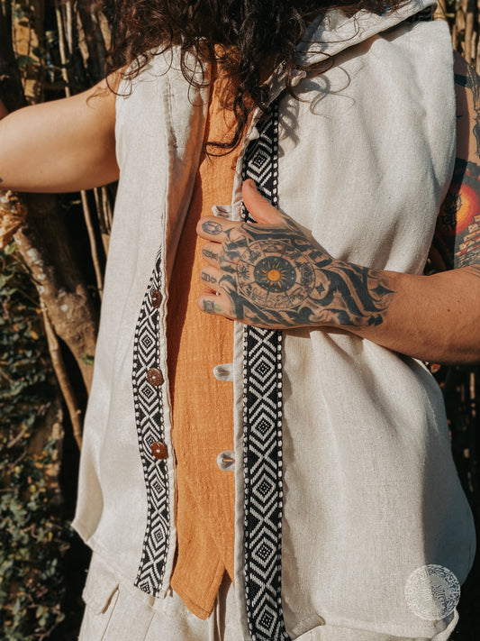 Samurai Vest - Raw Linen