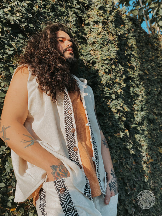 Samurai Vest - Raw Linen