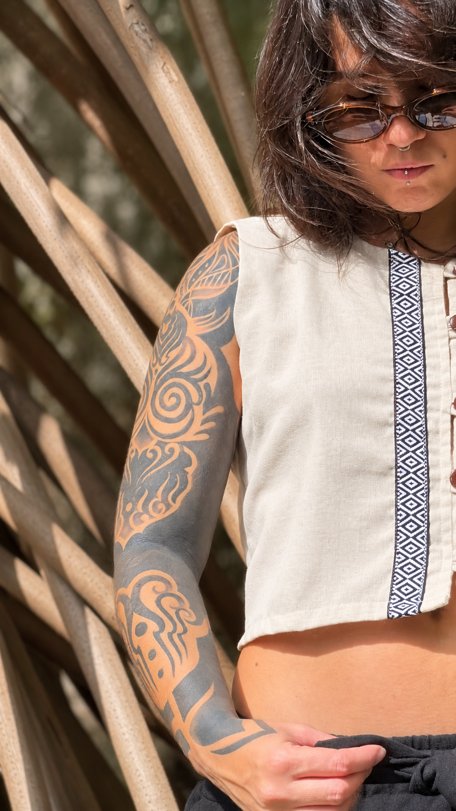 Cropped Electra - Linho Cru