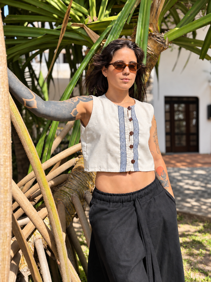Cropped Electra - Linho Cru