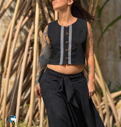 Cropped Electra - Linho Cru