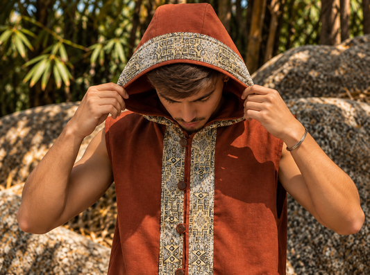 Colete Witcher - Linho Terracota