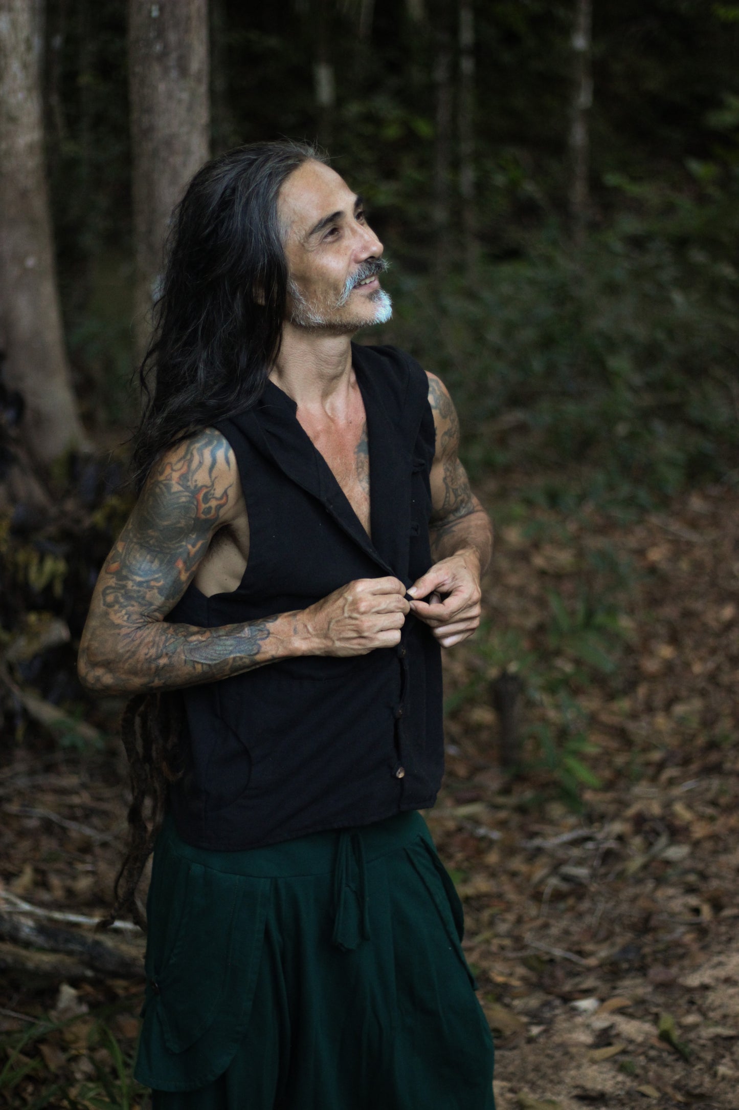 Samurai Vest - Raw Linen