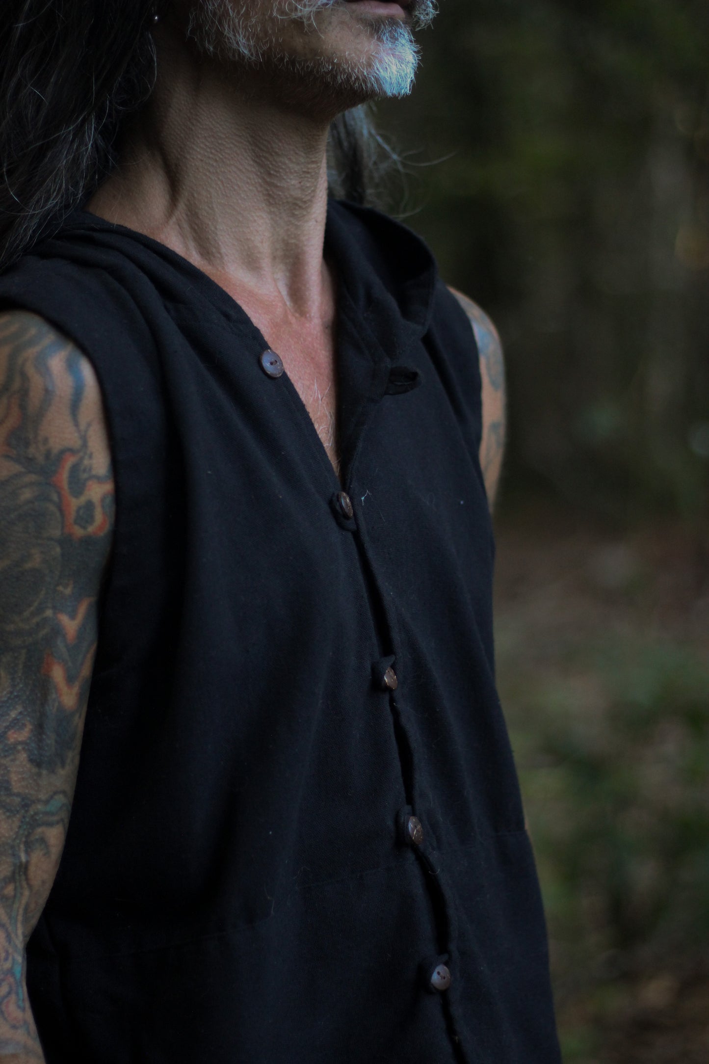 Samurai Vest - Raw Linen