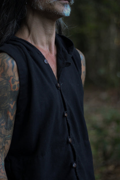 Samurai Vest - Raw Linen