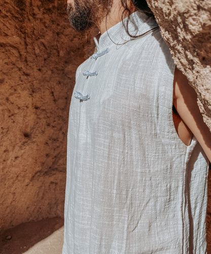 Camisa Buddha - Gaze de Algodão Branca