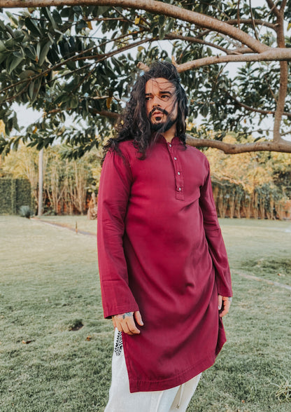 Kurta Indiana  - Viscose Vinho