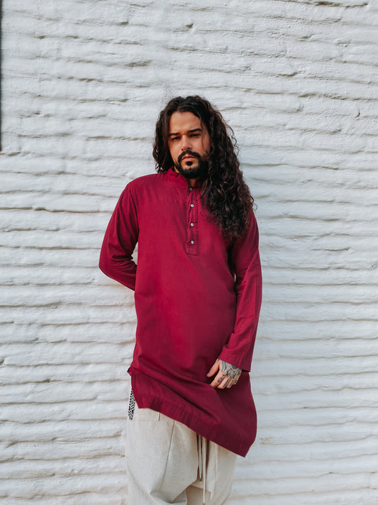 Kurta Indiana  - Viscose Vinho