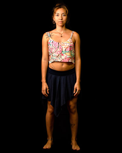 Printed Cropped - White