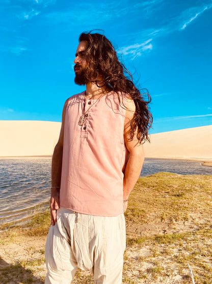 Camiseta Shiva - Linho Quartzo Rosa