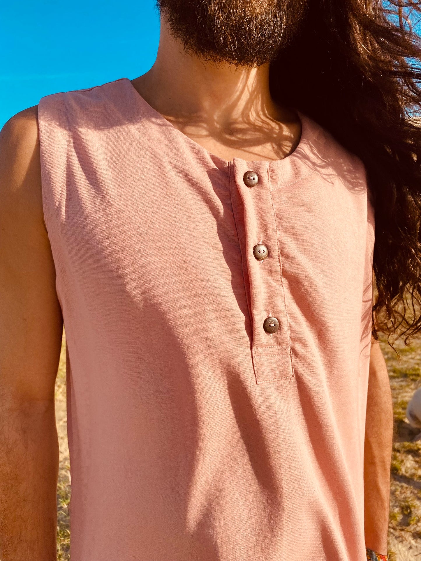 Camiseta Shiva - Linho Quartzo Rosa