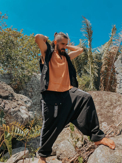 Samurai Vest - Raw Linen