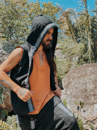 Samurai Vest - Raw Linen