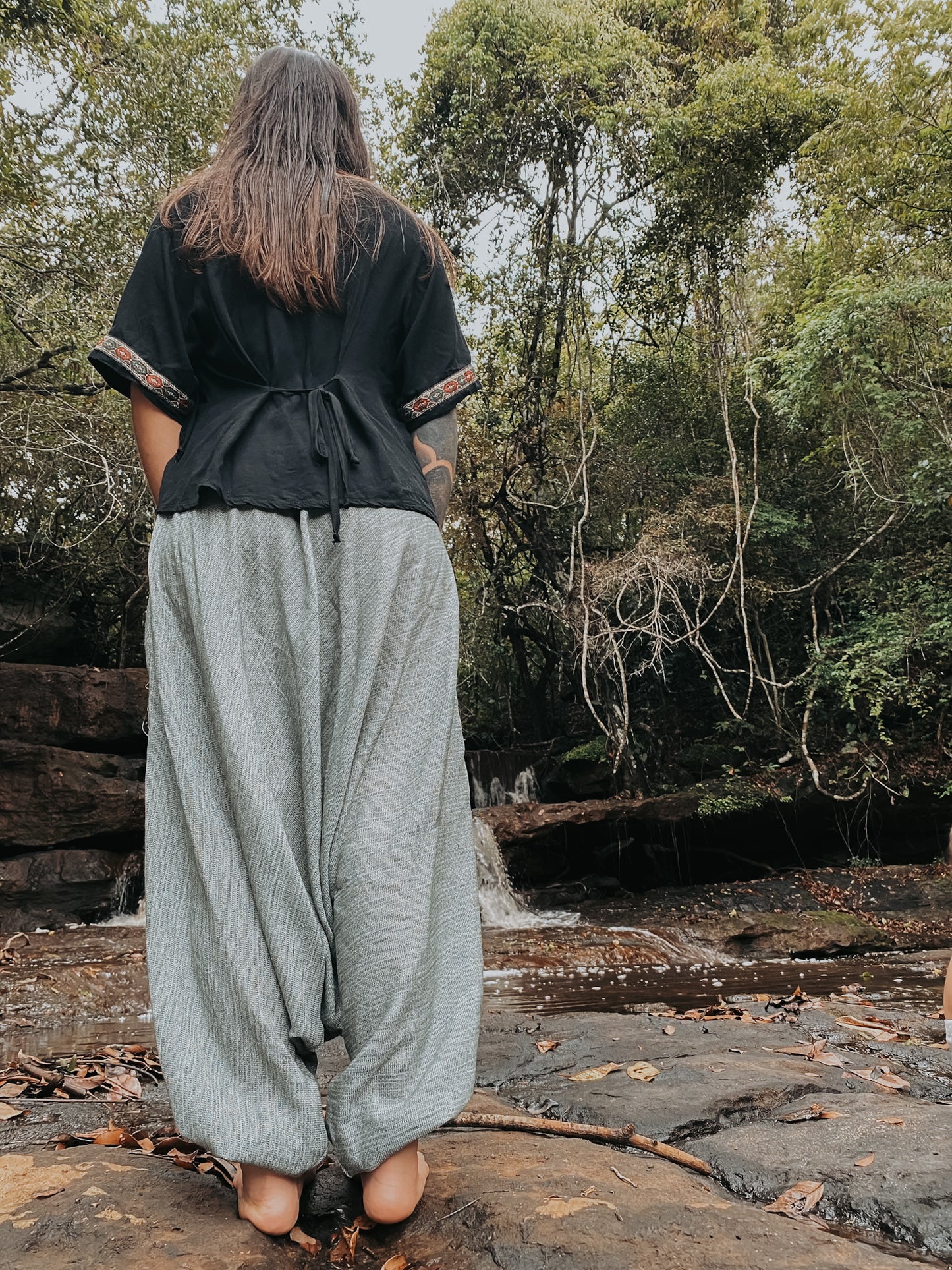 Calça Goa Shiva - Grafite Verde Ecológico