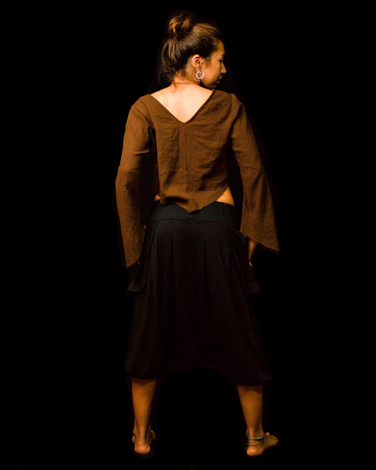 Blusa Witch - Crepe Marrom (BAZZAR)