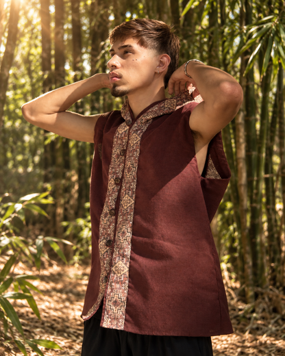 Samurai Vest - Raw Linen