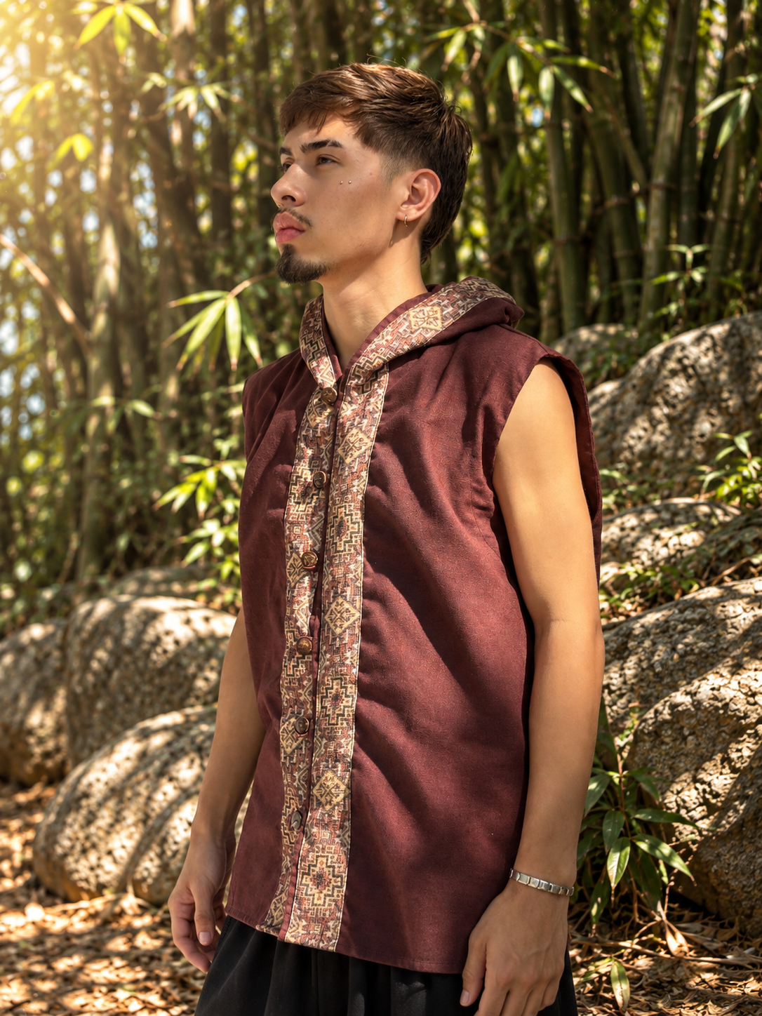 Samurai Vest - Raw Linen