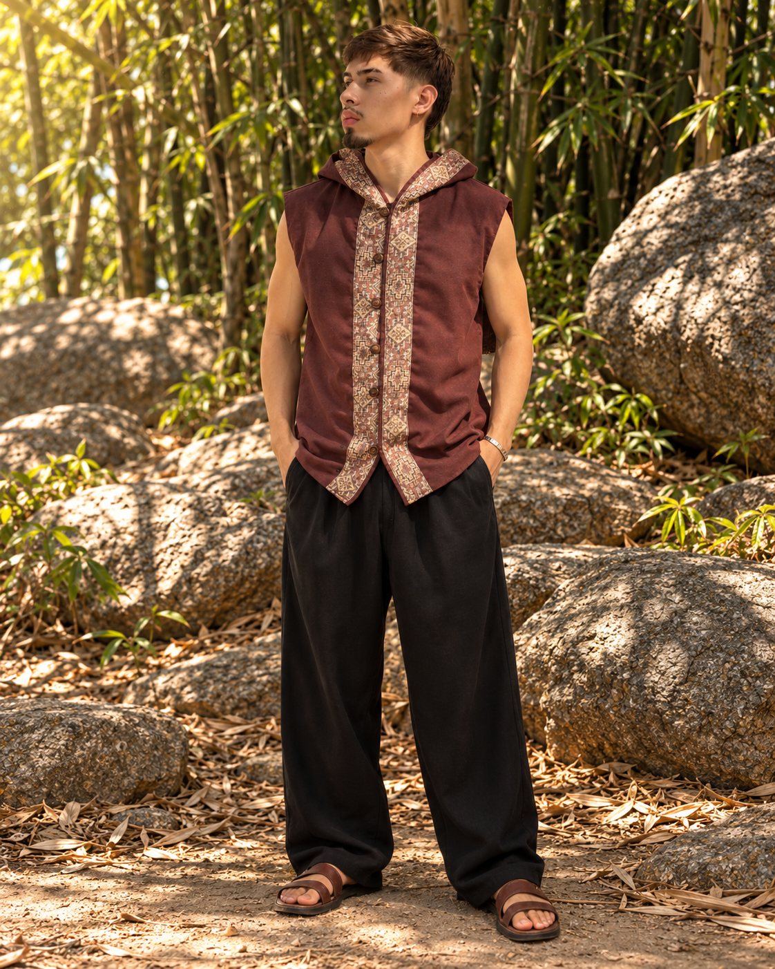 Samurai Vest - Raw Linen